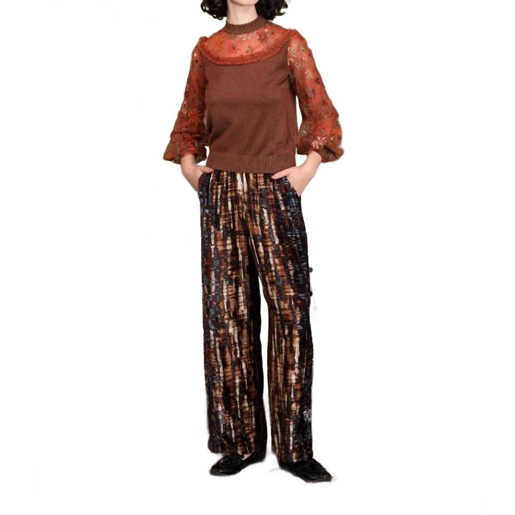 New -Bl^Nk- Lerivina Straight Leg Trouser In Brown